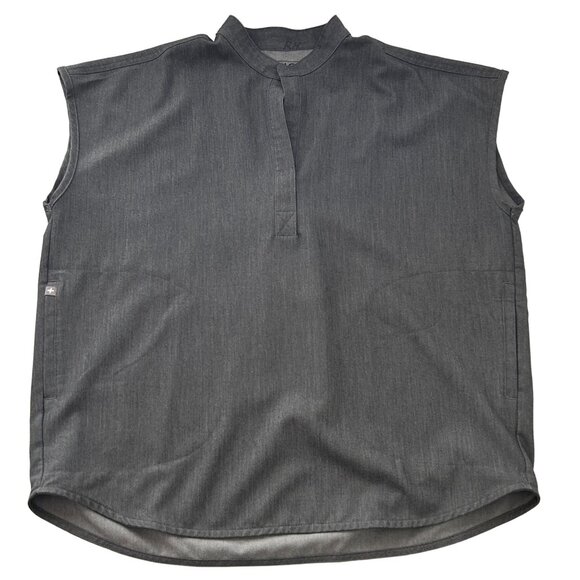 Figs Rafaela Womens Size Small Graphite Gray Cap Sleeve Oversized Scrub Top Boxy - Picture 1 of 10